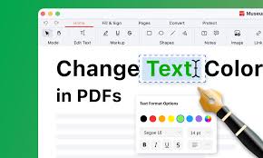 how to change the text color in pdf