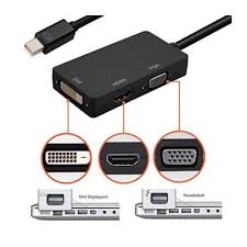 3 In 1 Thunderbolt Mini Displayport Dp To Hdmi Dvi Vga Adapter Cable For Apple Walmart Com Walmart Com