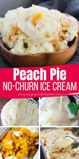 no churn peach pie ice cream sugar