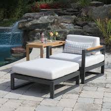 Metal Outdoor Ottoman Country Casual Teak