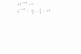 Answer In Terms Of Natural Logarithms