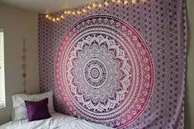 Tapestries Rectangle Ombre Mandala Pink