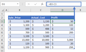 profit margin calculator in excel