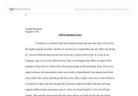 Example Of Evaluation Essay Magdalene Project Org