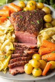 baked corned beef and cabbage in the