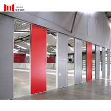 Red Fireproof Sliding Wall Divider