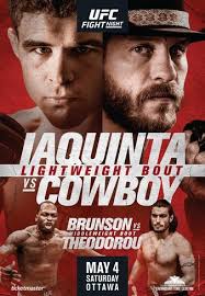 .pst check ufc fight night 185 local time and date location: Ufc On Espn 9 Iaquinta Vs Cowboy Mma Event Tapology
