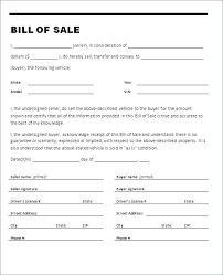 Bill Of Sale Template Word Elegant Receipt For Car Vehicle Agreement