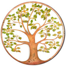 Lrg Tree Of Life Metal Wall Art Rustic