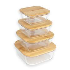 Glass Containers With Bamboo Lids