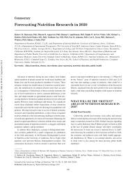 pdf forecasting nutrition research in 2020
