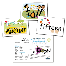 Snapwords Numbers Colors Days Months And Seasons Pocket Chart Cards Sight Words