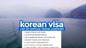 korean visa list of travel agencies