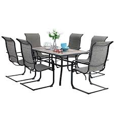 mfstudio 7pcs patio dining table