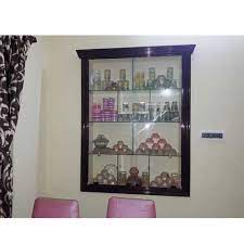 wall mounted wooden showcase