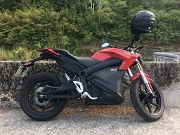 zero sr electric motorcycle pushing
