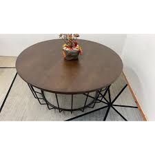 3004 Big Round Coffee Table Solid Top