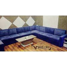 On the contrary, leather sofas can be wiped with a damp cloth. Vr Decors L Shape C Type Designer Fabric Sofa Set Living Room Warranty 3 Year Rs 7000 Seat Id 21991521248
