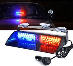 Amazon Com Xprite 16 Led High Intensity Red Blue Windshield Dash Emergency Strobe Lights W Suction Cups For Police Law Enforcement Vehicles Truck Interior Roof Hazard Warning Flash Light Others Color Available Automotive
