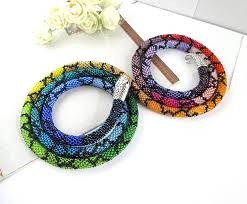 rainbow snake necklace bracelet