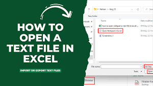 text file in excel import