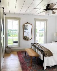 rustic bedroom with simple ceiling