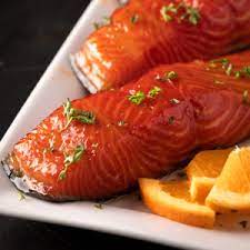 smoked salmon with maple orange glaze