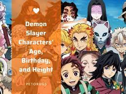 13 main demon slayer characters age