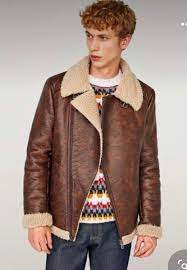 Zara Leather Jacket Fur Lining Size M