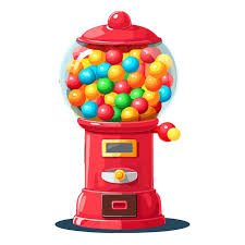 vector gum ball machine red dispenser