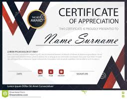 Red Black Elegance Horizontal Certificate With Vector Illustration