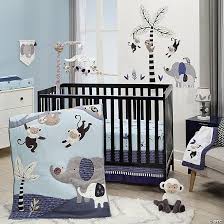 Elephant Monkey Baby Crib Bedding Set