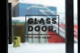 Glass Door Mockup Free Vectors Psds