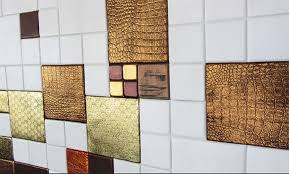 leather tiles for walls and floors