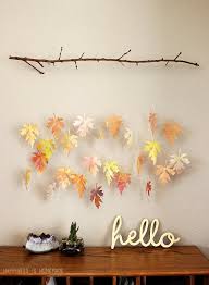 Watercolor Paper Leaf Branch Mobile