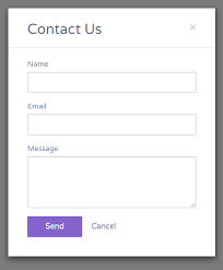 bootstrap contact form in modal template