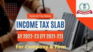 income tax slab 2022 23 for company and