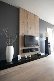 Charcoal Grey Accent Wall With Simple