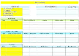 Printable Travel Trip Itinerary Template Download Group