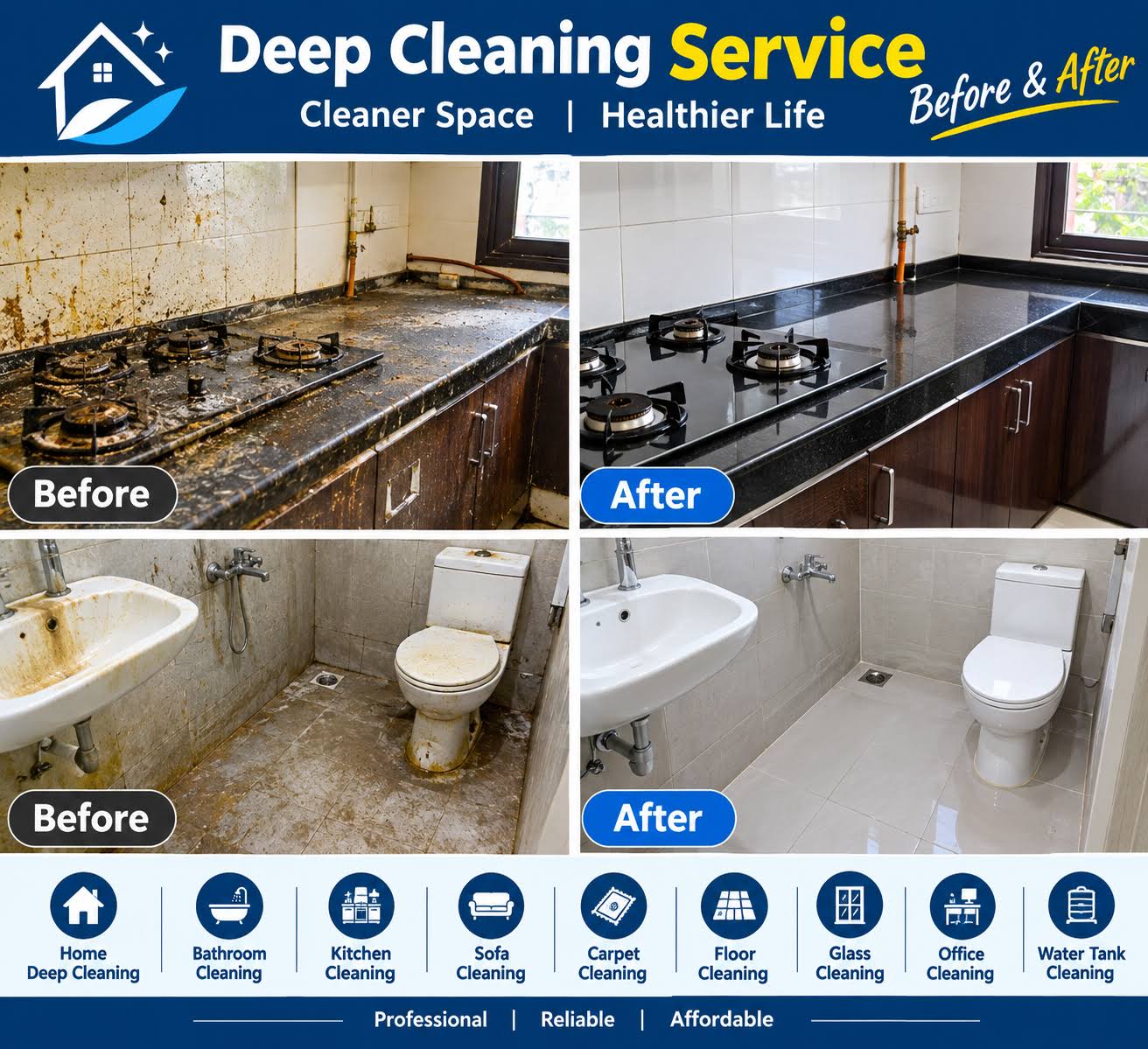 Deep Cleaning Service on Faizabad Road Lucknow by Sunrise product image