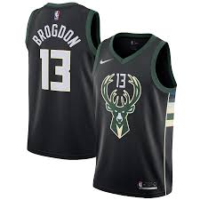 Show off your milwaukee bragging rights with an authentic bucks earned edition jersey, designed exclusively for last year's nba playoff teams. Men S Milwaukee Bucks Malcolm Brogdon Nike Black Swingman Jersey Statement Edition