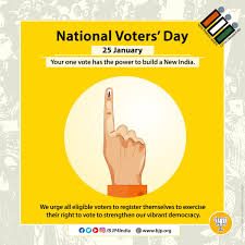 The national voters day is observed on january 25 to mark the foundation day of the election national voters day is an occasion to appreciate the remarkable contribution of the ec to strengthen. Bjp On Twitter Your One Vote Has The Power To Build A New India On National Voters Day We Urge All Eligible Voters To Get Registered In Voter List In Order To
