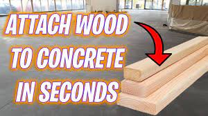 how to attach wood to a concrete floor