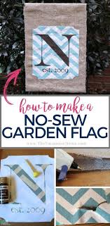 Diy No Sew Garden Flag The Turquoise Home