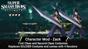 The game features 103 base stages and 74 base playable characters (with more fighters and stages as downloadable content), the largest respective … Zack Fair Over Cloud Strife Super Smash Bros Ultimate Mods
