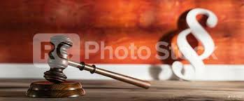 judge s gavel with paragraph icon in a