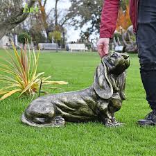 Bronze Lying Dog Statue Oad 6