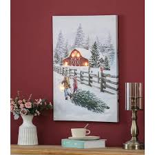 Winter Lighted Unframed Home Canvas Art