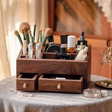 wooden makeup box