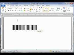 how to create a barcode in word for